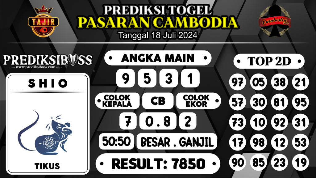 https://prediksibossdana.com/prediksi-boss-togel-cambodia-kamis-18-juli-2024/