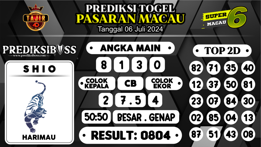 https://prediksibossdana.com/prediksi-boss-togel-macau-sabtu-06-juli-2024/