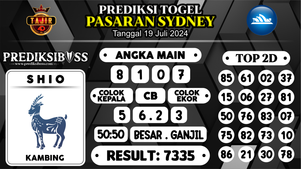 https://prediksibossdana.com/prediksi-boss-togel-sidney-jumat-19-juli-2024/