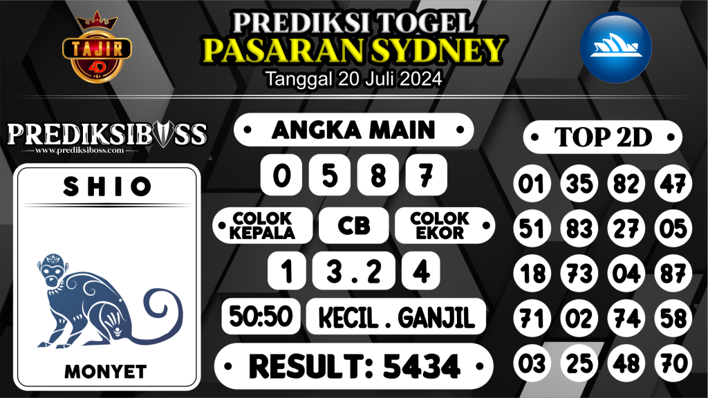 https://prediksibossdana.com/prediksi-boss-togel-sidney-sabtu-20-juli-2024/