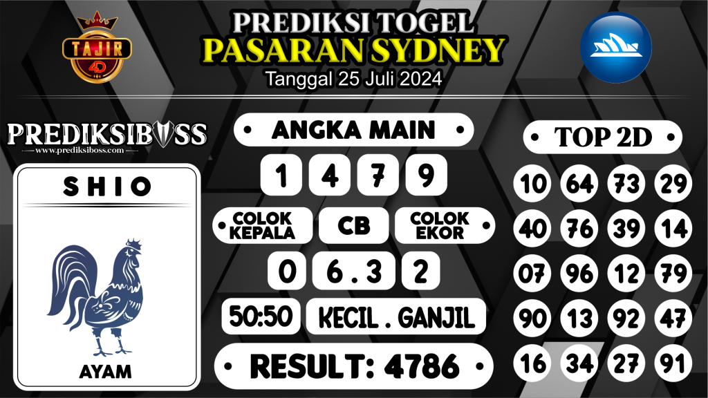 https://prediksibossdana.com/prediksi-boss-togel-sidney-kamis-25-juli-2024/