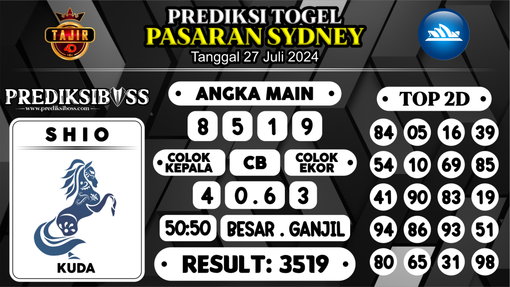 https://prediksibossdana.com/prediksi-boss-togel-sidney-sabtu-27-juli-2024/