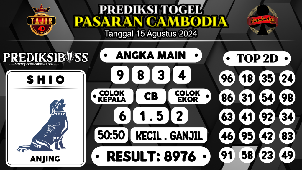 https://prediksibossdana.com/prediksi-boss-togel-cambodia-kamis-15-agustus-2024/