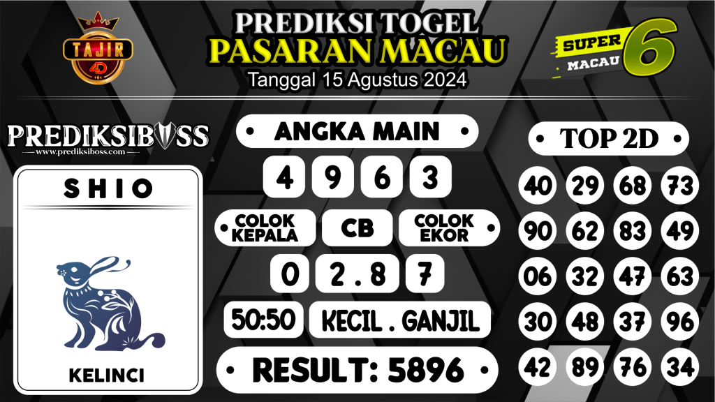 https://prediksibossdana.com/prediksi-boss-togel-macau-kamis-15-agustus-2024/