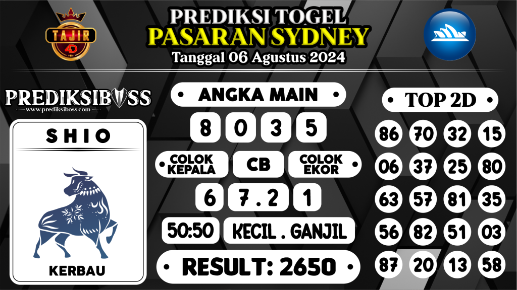 https://prediksibossdana.com/prediksi-boss-togel-sidney-selasa-06-agustus-2024/
